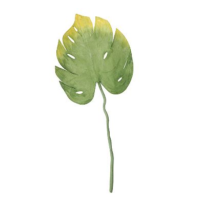 26.5" Yellow and Green Artificial Split-Leaf Philodendron Spray