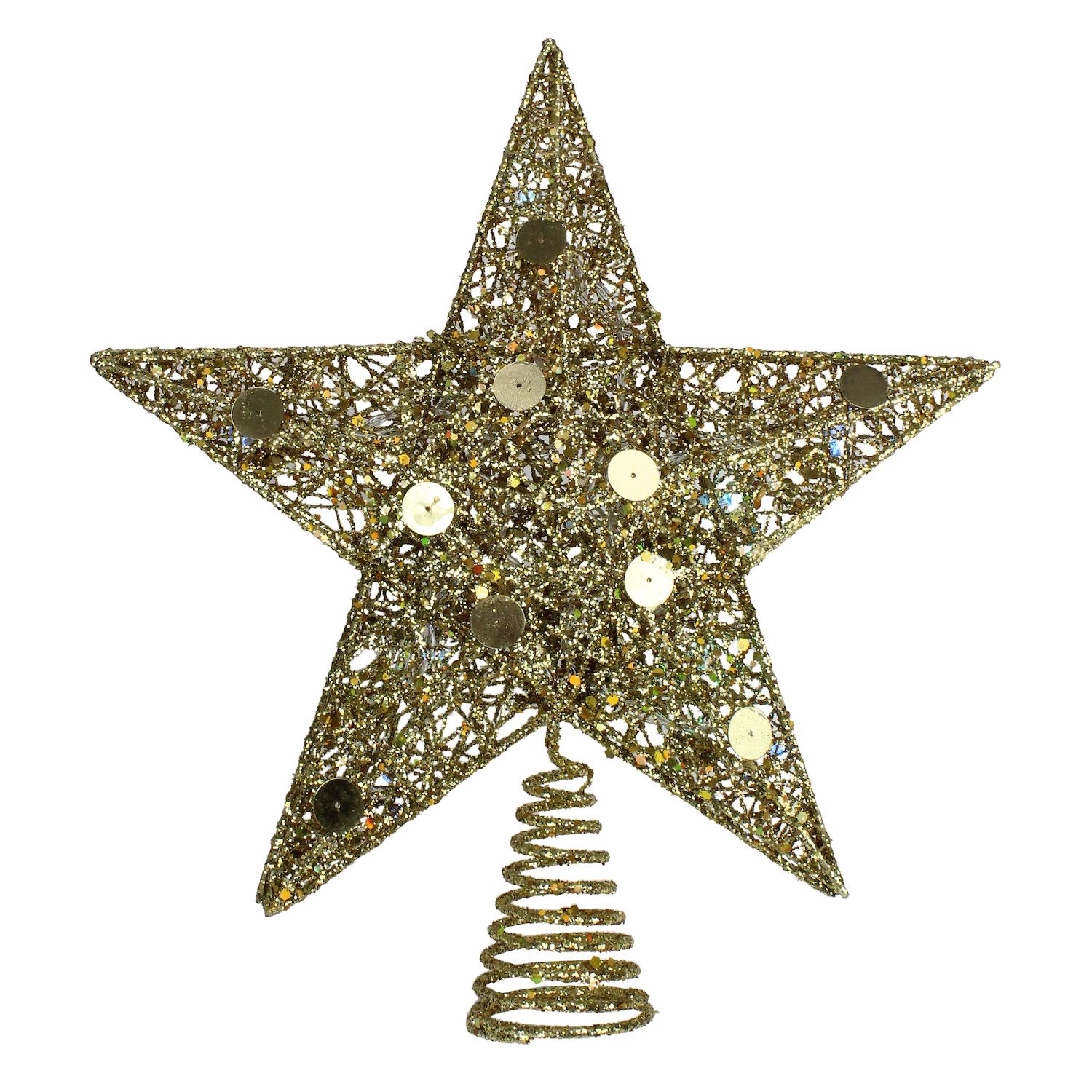 21 Lighted Gold Star of Bethlehem Christmas Tree Topper - Multi