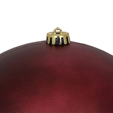 Matte Burgundy Red Shatterproof Christmas Ball Ornament 10" (250mm)
