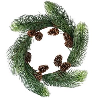 Long Pine Needle Artificial Christmas Wreath - 30-Inch Unlit
