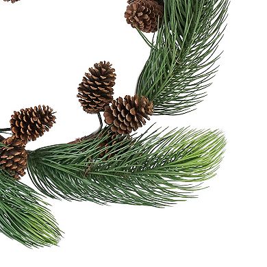 Long Pine Needle Artificial Christmas Wreath - 30-Inch Unlit