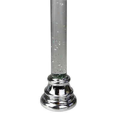 Glittered LED Flameless Christmas Candle - 9.25 Inch