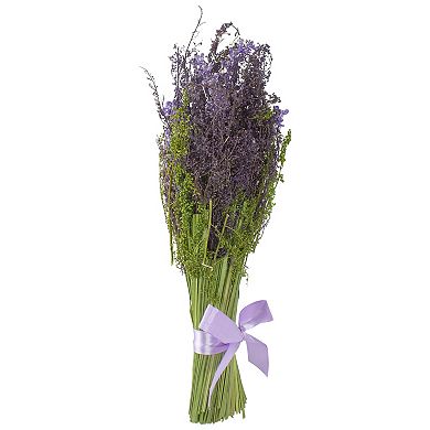 Lavender Artificial Springtime Bouquet Purple and green 12"