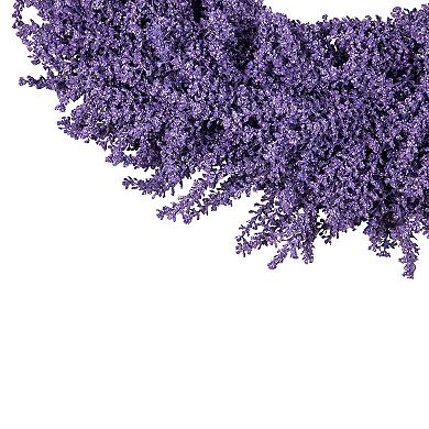 Purple Lavender Artificial Floral Spring Wreath 28-Inch Unlit