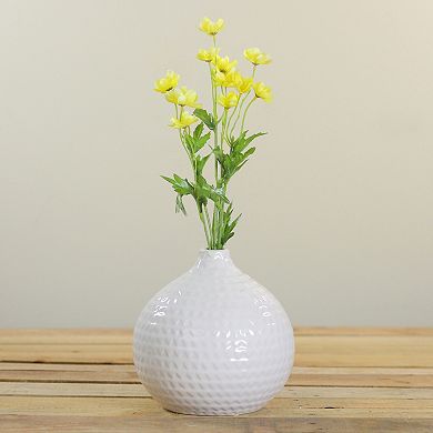 27" Yellow and Green Mini Cosmos Inspired Artificial Floral Spray
