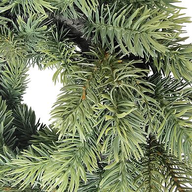 Green Pine Artificial Christmas Wreath 11.75-Inch Unlit