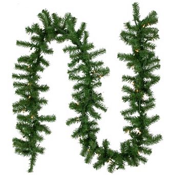 9' x 10" Pre-Lit Dorchester Pine Artificial Christmas Garland Clear Lights
