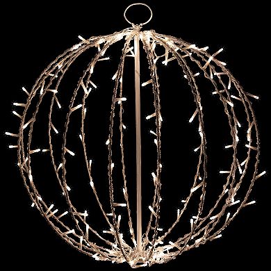 13" LED Lighted Christmas Hanging Ball Decoration Warm White Lights