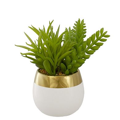6.5" Potted Mixed Artificial Succulent Arrangement