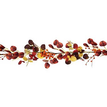 5' x 8" Berries and Maple Leaves Artificial Fall Harvest Garland Unlit