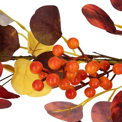 5' x 8" Berries and Maple Leaves Artificial Fall Harvest Garland Unlit