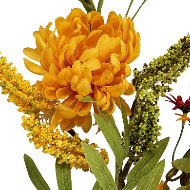 5' x 10" Orange Peony Artificial Fall Harvest Garland Unlit