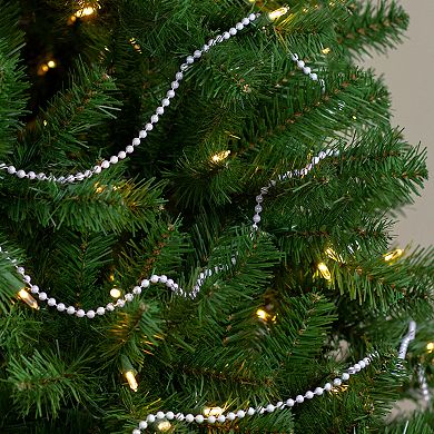 15' x 0.25" White Pearl Beaded Artificial Christmas Garland