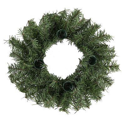 12" Two-Tone Pine Artificial Christmas Advent Candle Wreath