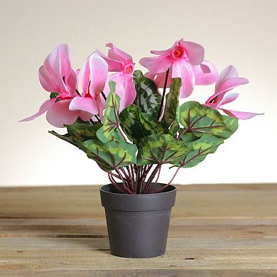 12" Pink Potted Hedychium Coronarium Spring Artificial Floral Arrangement