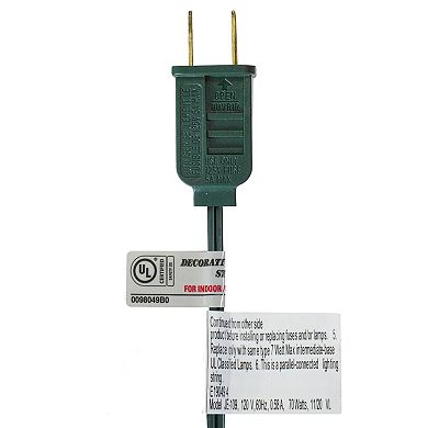 Set of 15 Red Satin G50 Globe Christmas Lights - Green Wire