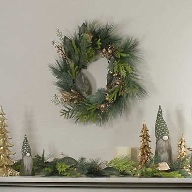5' Leaves Berry and Cedar Artificial Christmas Garland - Unlit