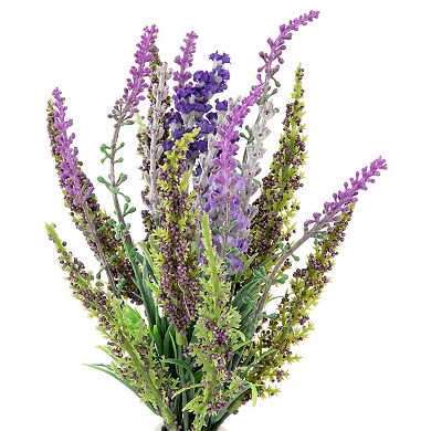 11.5" Lavender Bundle Artificial Floral Half Bouquet
