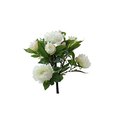 31" White and Green Blooming Peony Flower Artificial Plant