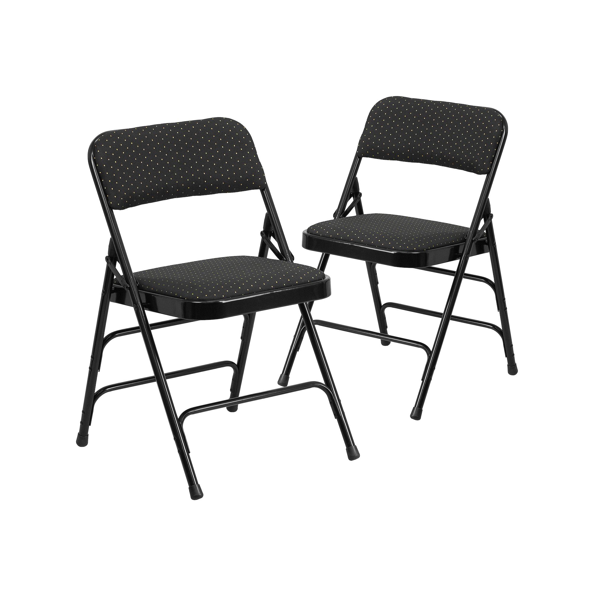 Flash Furniture Hercules Series Folding Chairs 2-Pack, Black Patterned