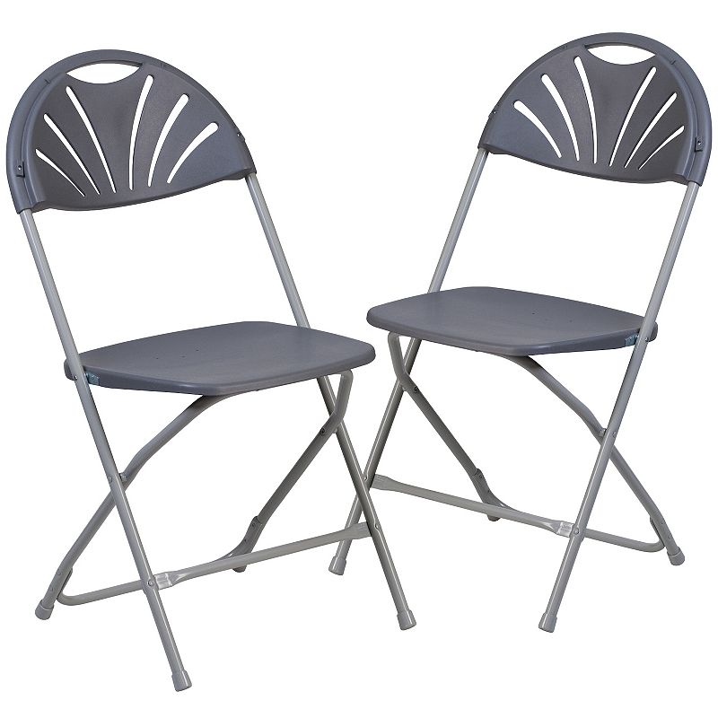 Flash Furniture Hercules Series Folding Chair 2-piece Set, Grey