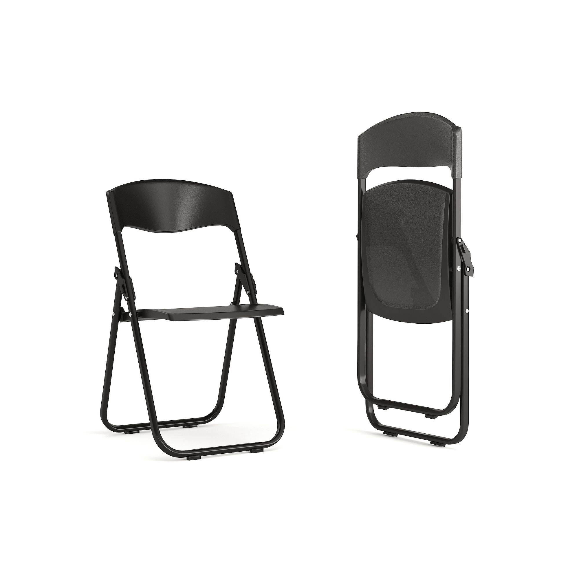 Flash Furniture Hercules Series Lightweight Folding Chair 2-piece Set, Blac