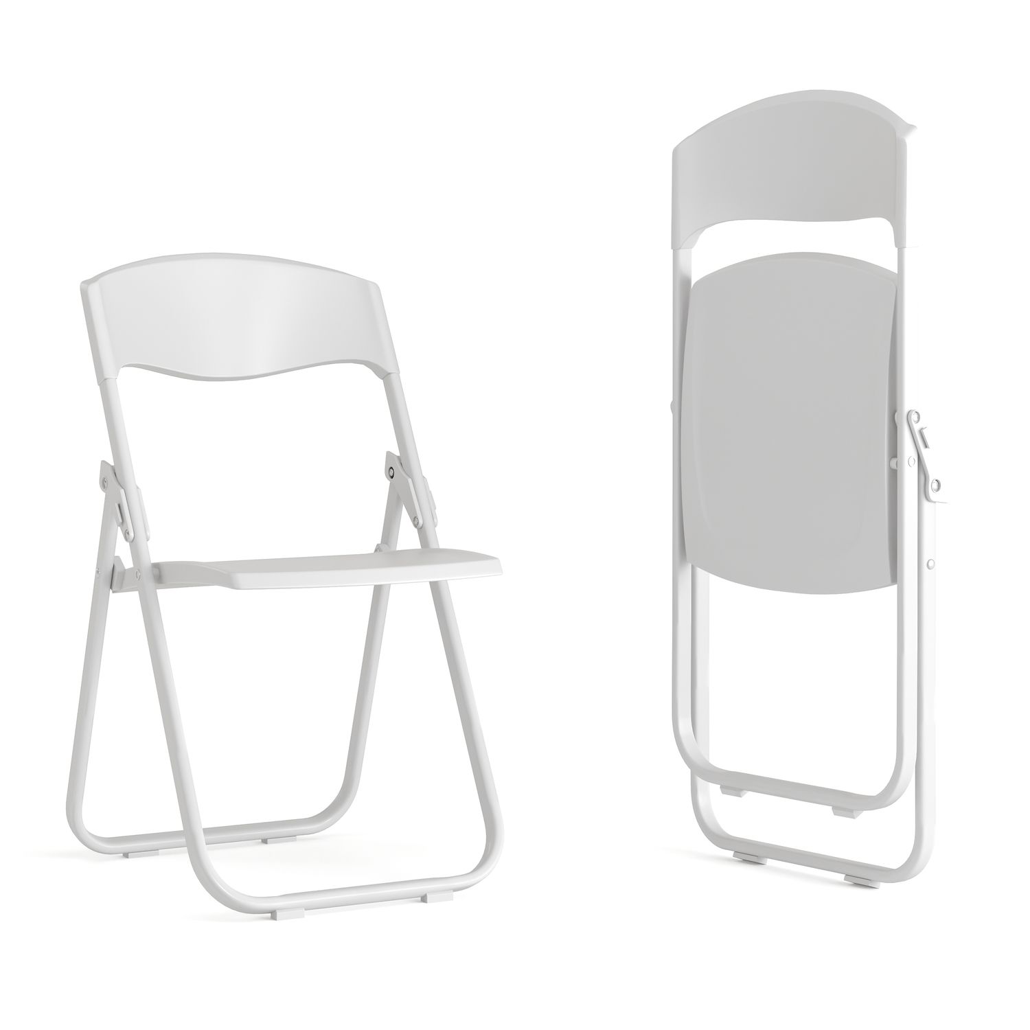 Flash Furniture Hercules Series Folding Chair 2 Piece Set   6060286 White