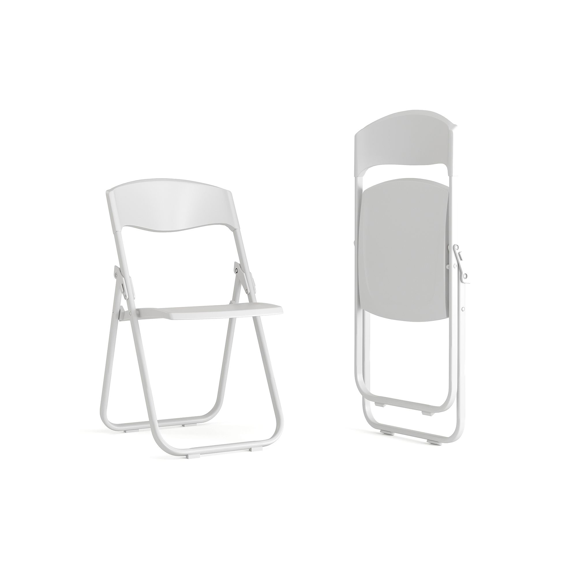 Flash Furniture Hercules Series Lightweight Folding Chair 2-piece Set, Whit