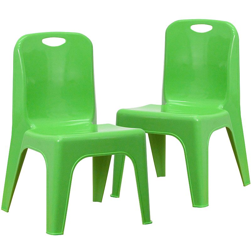 Flash Furniture Whitney Stackable School Chair 2-piece Set, Green