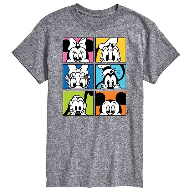 Disney's Mickey Mouse Men's Friends Grid Graphic Tee