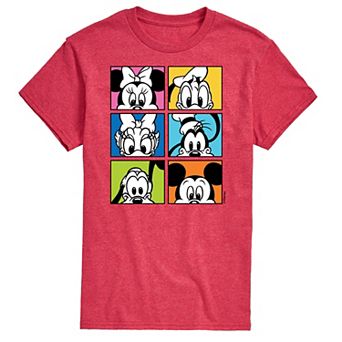 Disney's Mickey Mouse Men's Friends Grid Graphic Tee