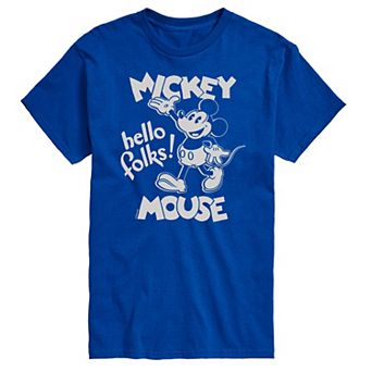 Disney's Mickey Mouse Men's Hello Folks Graphic Tee