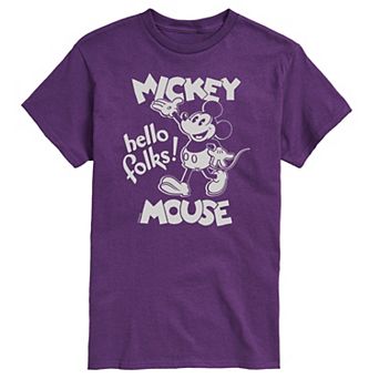 Disney's Mickey Mouse Men's Hello Folks Graphic Tee