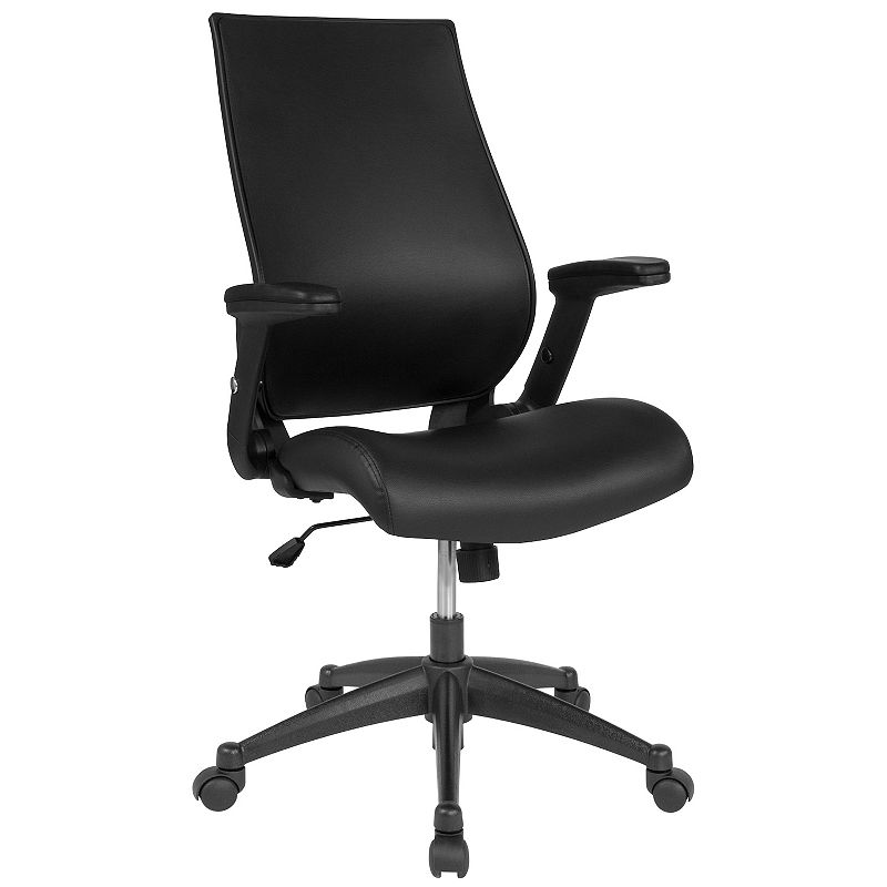 Flash Furniture Waylon LeatherSoft Executive Swivel Office Chair, Black