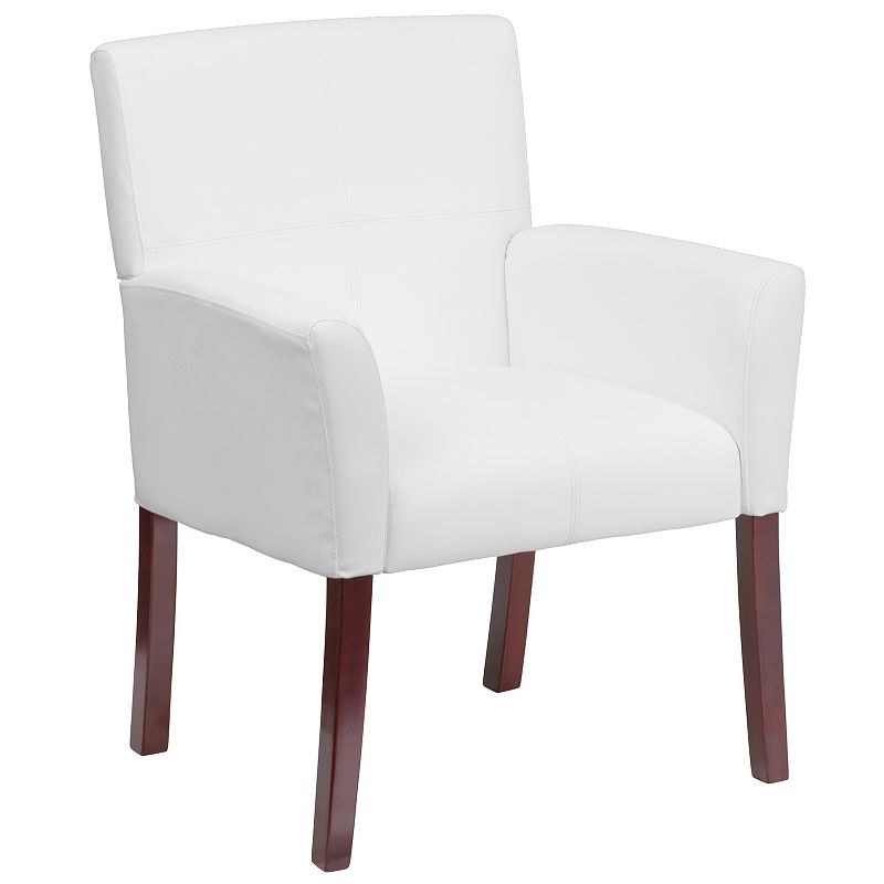 Flash Furniture Taylor LeatherSoft Reception Chair, White