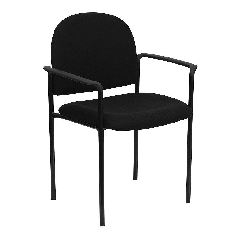Flash Furniture Tiffany Comfort Stackable Reception Chair, Black