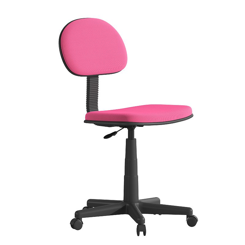 Flash Furniture Harry Low Back Adjustable Student Swivel Office Chair, Pink
