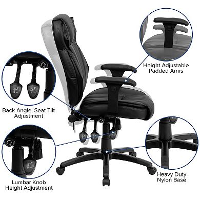 Flash Furniture Hansel High Back LeatherSoft Swivel Ergonomic Office Chair 