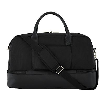 Kensie Panache Collection 2-Section Drop-Bottom Weekender Duffel