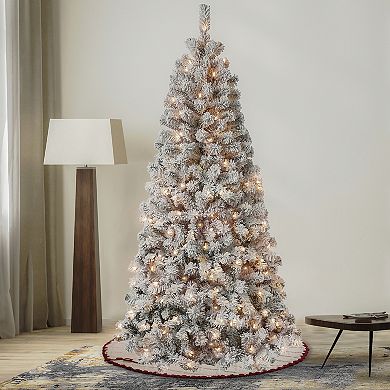 National Tree Company Pre-Lit First Traditions 5.5-ft. Acacia Flocked Artificial Christmas Tree