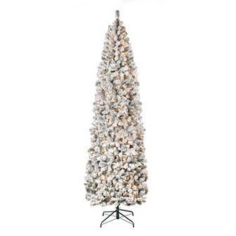 National Tree Company First Traditions 8.5-ft. Pre-Lit Acacia Flocked Artificial Christmas Tree