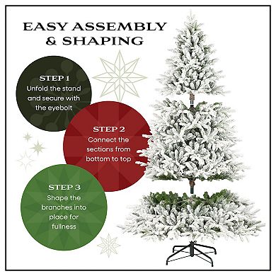 National Tree Company First Traditions 7-ft. Pre-Lit Acacia Pencil Slim Flocked Artificial Christmas Tree