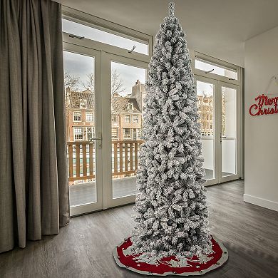 National Tree Company First Traditions 8.5-ft. Acacia Flocked Artificial Christmas Tree
