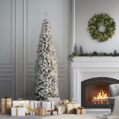 National Tree Company First Traditions 7-ft. Acacia Slim Flocked Artificial Christmas Tree