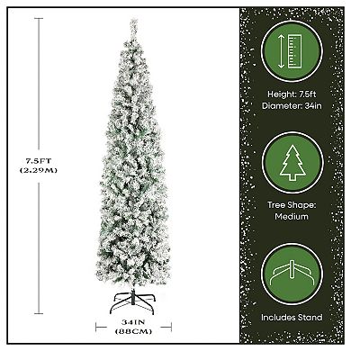 National Tree Company First Traditions 7-ft. Acacia Slim Flocked Artificial Christmas Tree