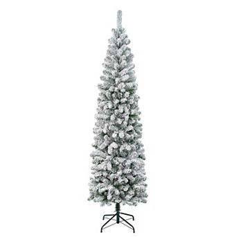 National Tree Company First Traditions 7-ft. Acacia Pencil Slim Flocked Artificial Christmas Tree