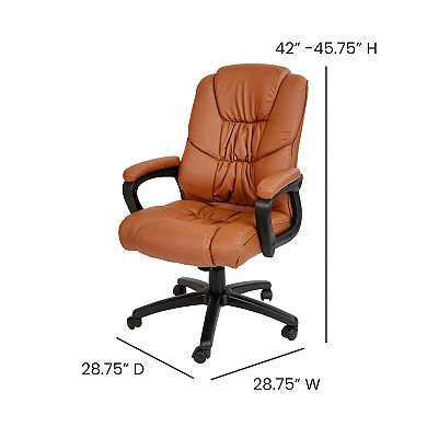 Flash Furniture Flash Fundamentals Big & Tall LeatherSoft Swivel Office Chair 