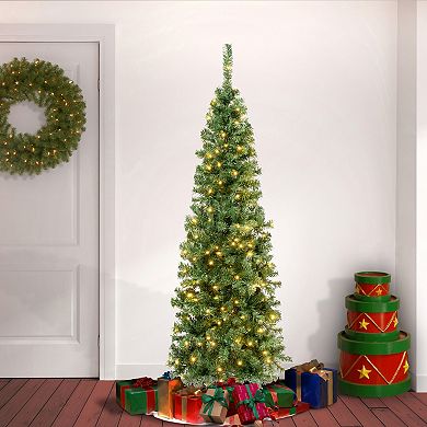 National Tree Company First Traditions 6-ft. Linden Spruce Slim Artificial Christmas Tree