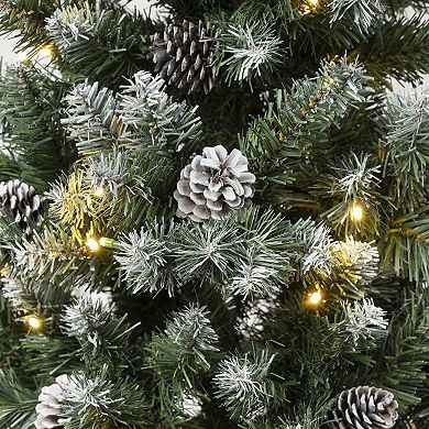 National Tree Company First Traditions 5.75-ft. Oakley Hills Snow Slim Artificial Christmas Tree