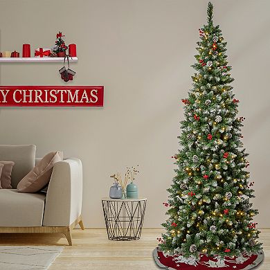 National Tree Company First Traditions 7.5-ft. Cullen Pine Slim Artificial Christmas Tree